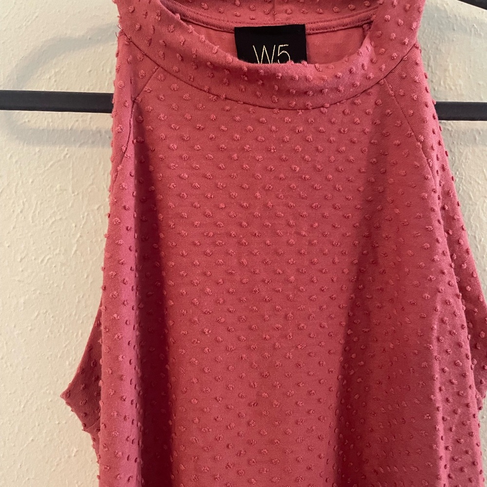 W5 Pink Sleeveless Tank Top